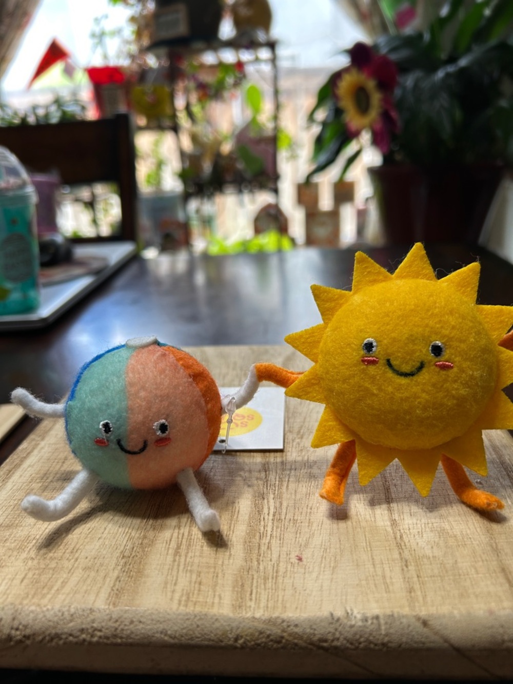 Sun Squad Summer Beach Ball & Sun Duo Felt Figures NWT 2023